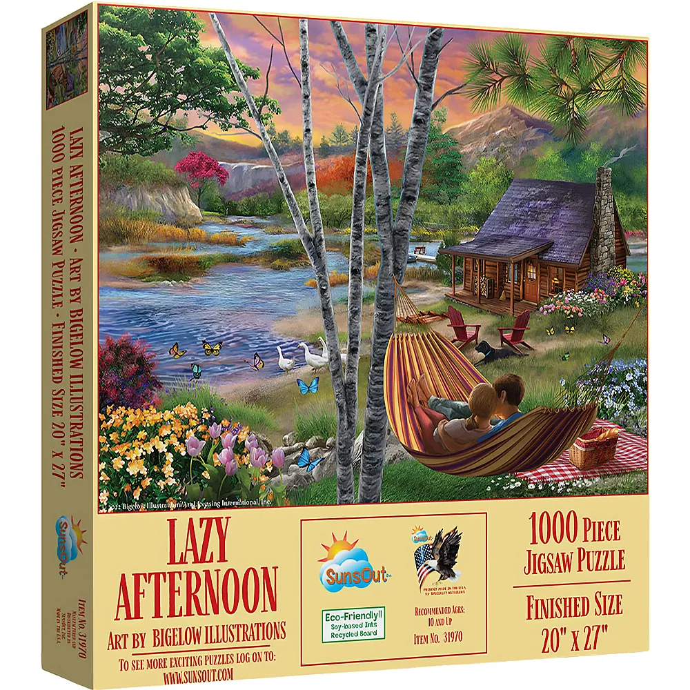 SunsOut Puzzle Bigelow Illustrations Lazy Afternoon - 1000 Teile