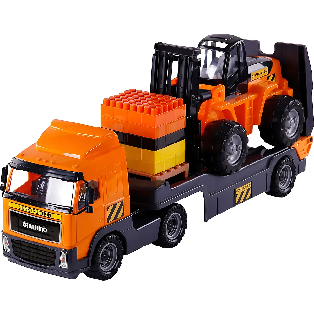 Cavallino Toys 1:16 Truck mit Anhnger und Gabelstapler