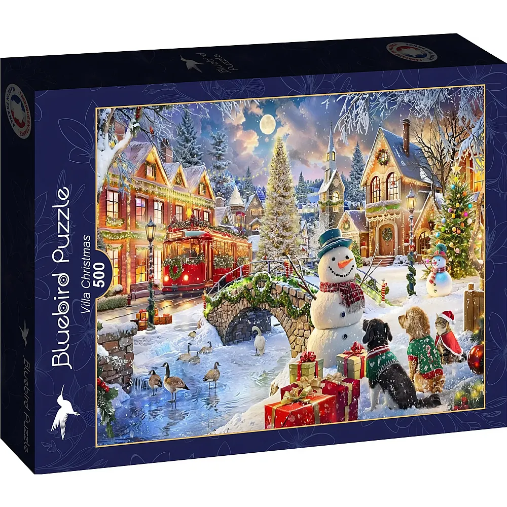 Bluebird Puzzle Weihnachten Villa 500Teile
