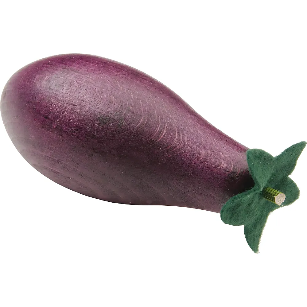 Erzi Aubergine aus Holz | Lebensmittel