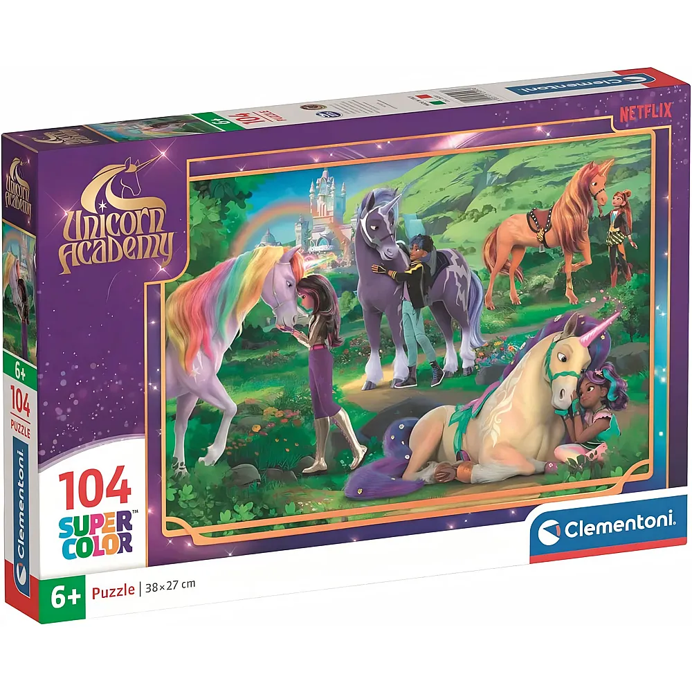 Clementoni Puzzle Supercolor Unicorn Academy 2 - 104 Teile