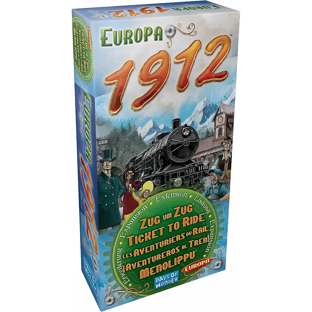 Days of Wonder , Zug um Zug - Europa 1912, Erweiterung, Familienspiel, Brettspiel, 2-5 Spieler, Ab 8+ Jahren, 45+ Minuten, Deutsch c. Europa 1912