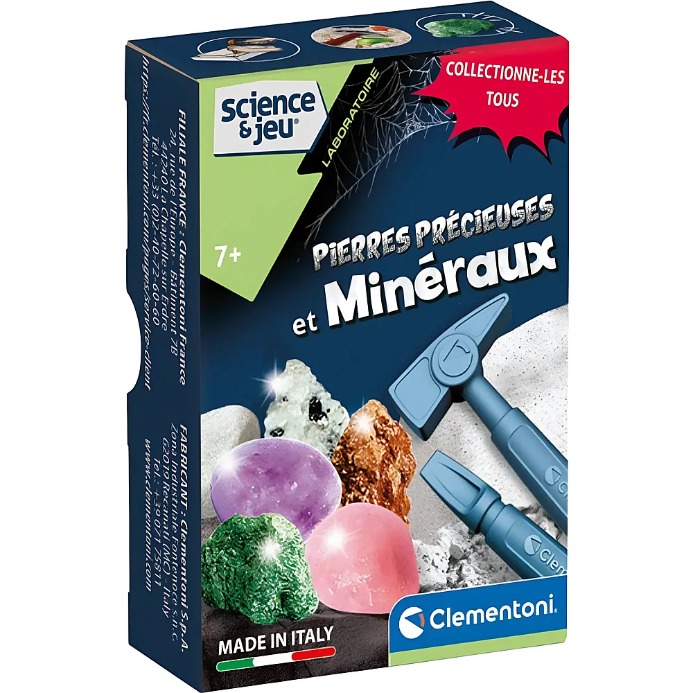 Clementoni science & jeu Mini Coffrets-Pierres pr�cieuses et Min�raux - Franz�sisch