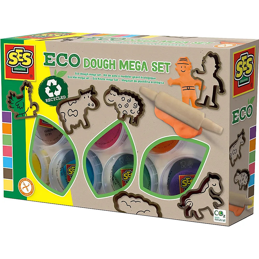 SES Eco Knete Mega Set 7x90g