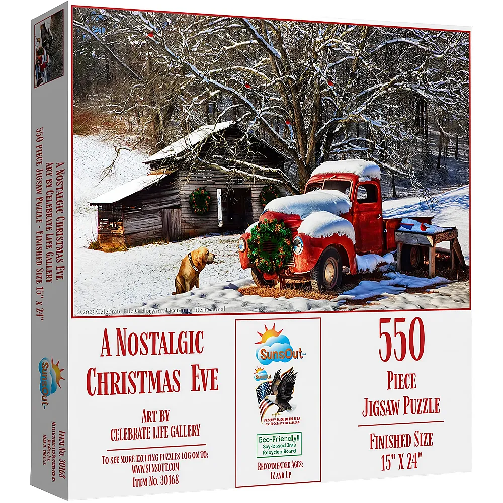 SunsOut Puzzle Celebrate Life Gallery Nostalgischer Heiligabend 550Teile
