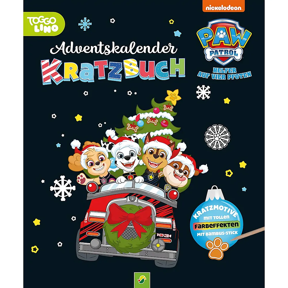 Schwager & Steinlein Paw Patrol - Adventskalender-Kratzbuch