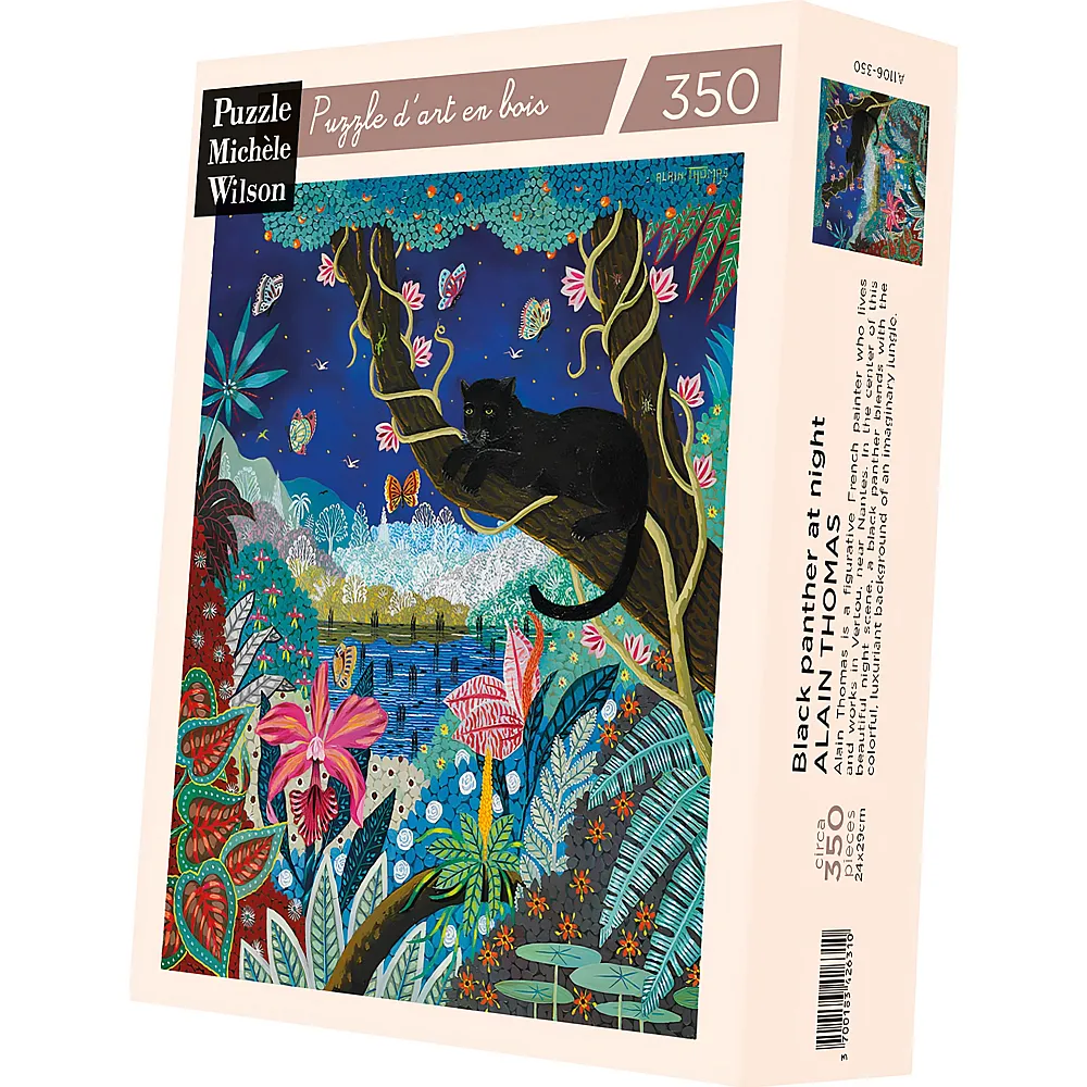 Puzzle Mich�le Wilson Alain Thomas Nachtaktiver schwarzer Panther - 350 Teile