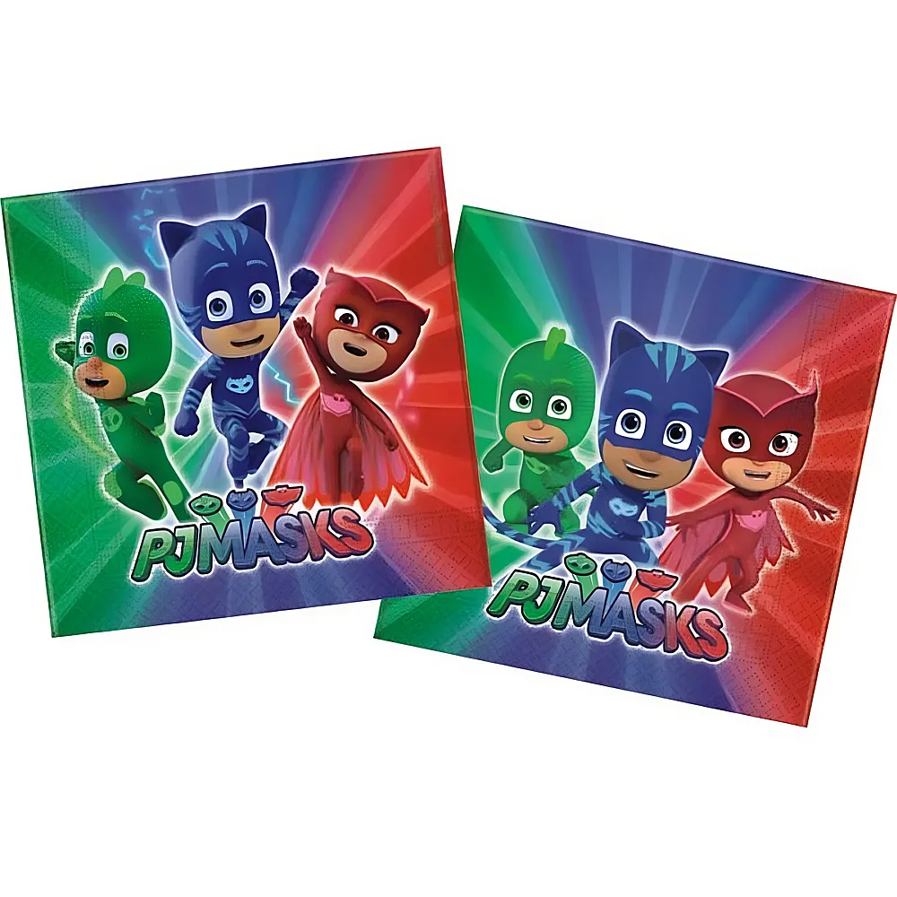 Amscan PJ Masks Papierservietten 20Teile | Kindergeburtstag