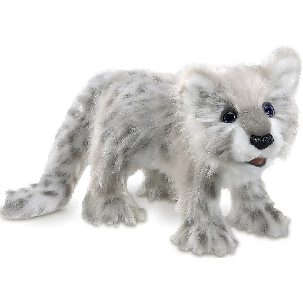 Folkmanis Handpuppe Baby Schneeleopard - 66 cm