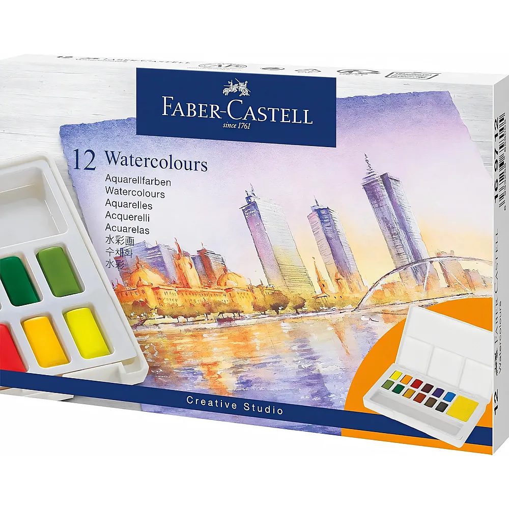 Faber-Castell Faber Castell Aquarellfarben N�pfchen 12Teile