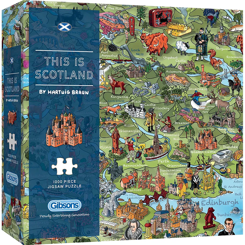 Gibsons Puzzle Hartwig Braun Das ist Schottland - 1000 Teile