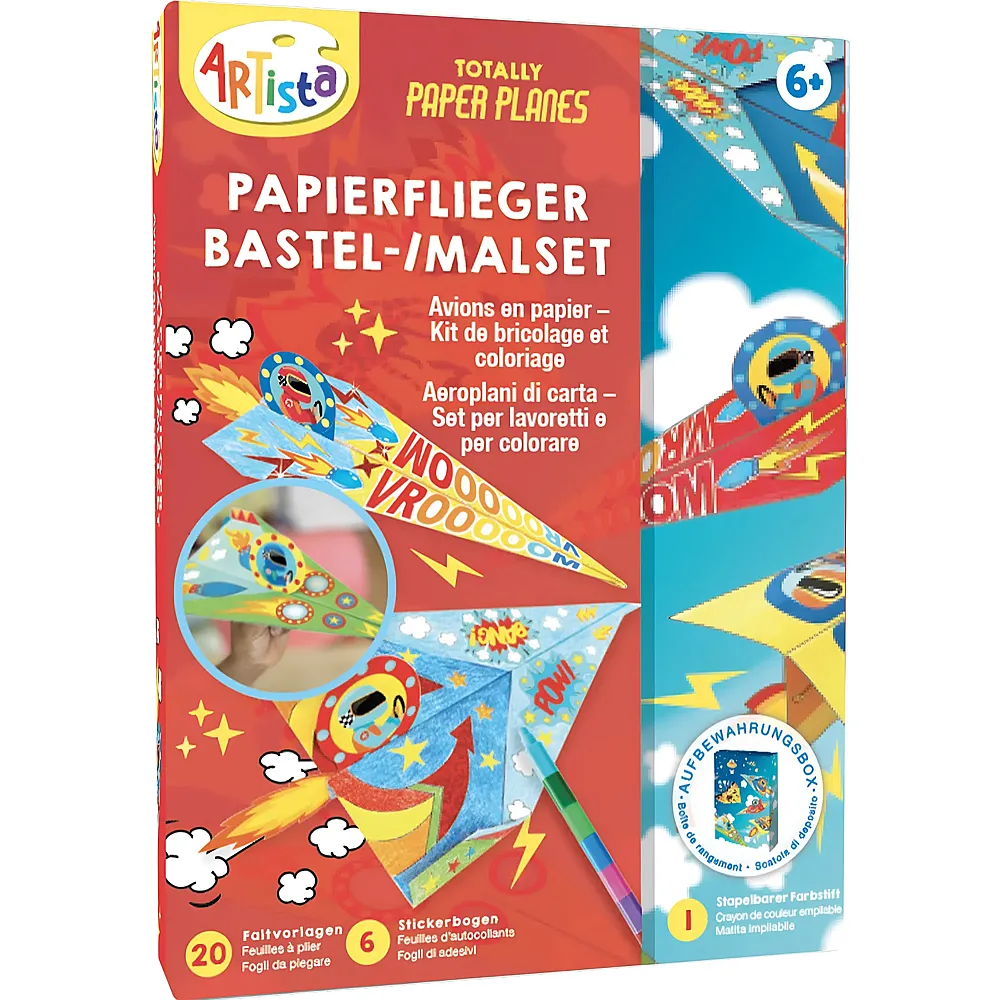 Artista Papierflieger Bastel-/Malset | Bastelsets