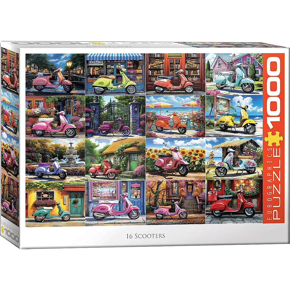 Eurographics Puzzle Chris Bigelow 16 Scooters - 1000 Teile