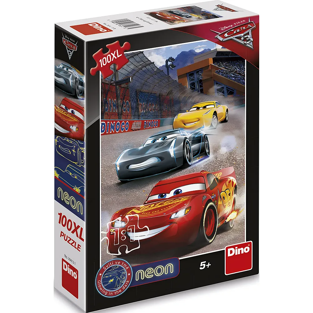 Dino Puzzle Disney Cars Neon Puzzle - Cars - 100 Teile