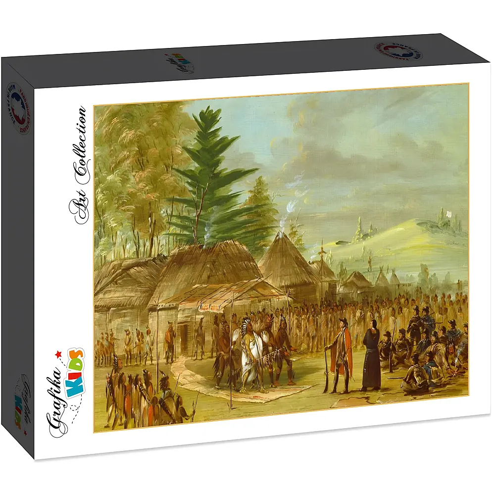 Grafika Puzzle Art Collection George Catlin Grafika Kids Chief of the Taensa Indians Receiving La Salle. March 20, 1682, 1847-1848 - 12 Teile