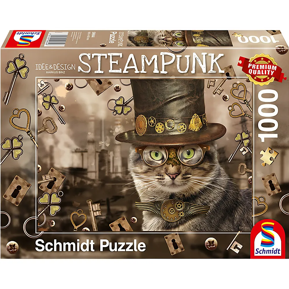 Schmidt Puzzle Steampunk Katze 1000Teile