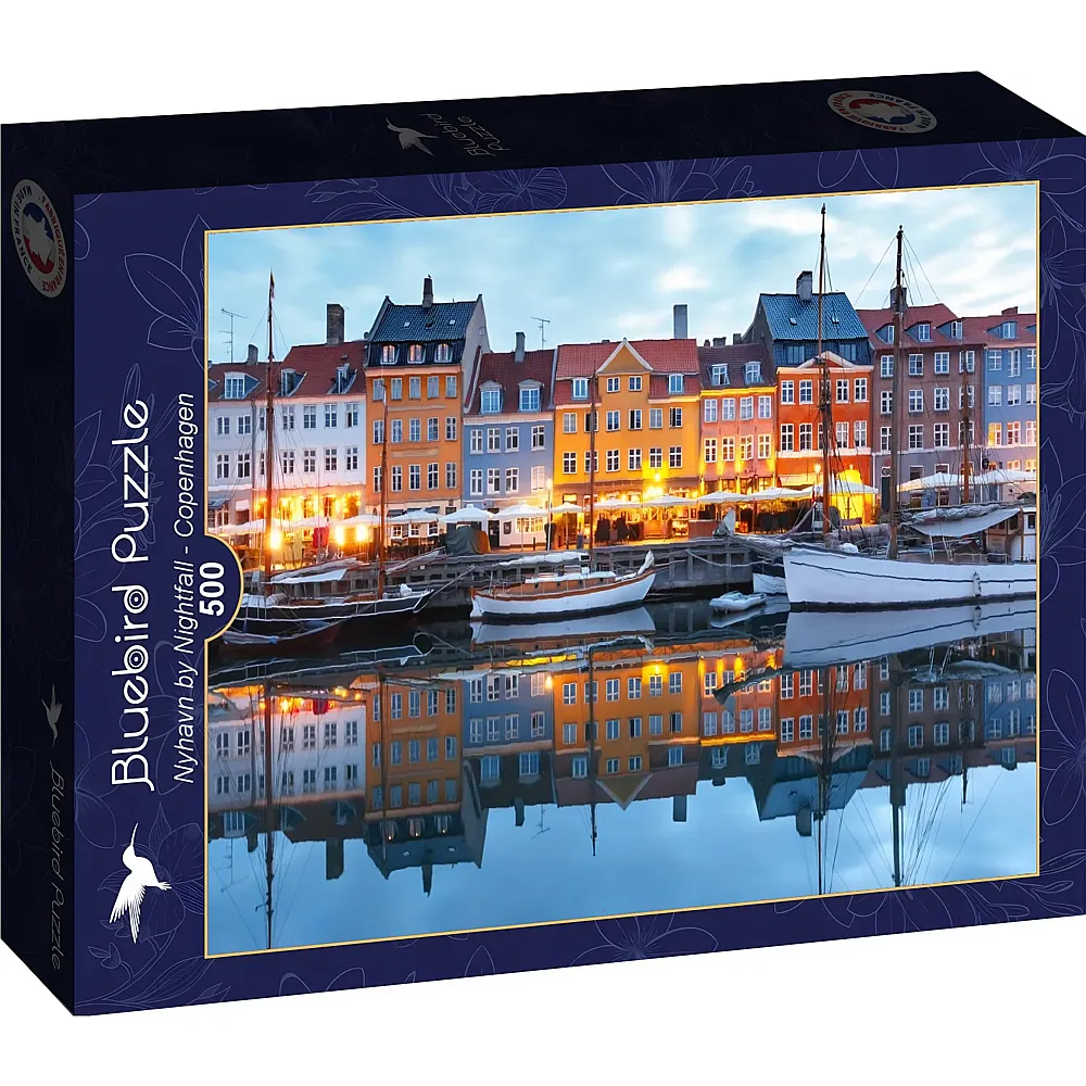 Bluebird Puzzle Nyhavn bei Sonnenuntergang - Kopenhagen 500Teile
