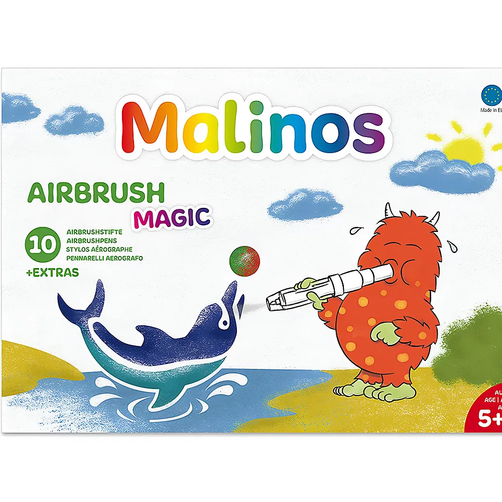 Malinos Airbrush Magic 10plus1 | Farbe & Kreide