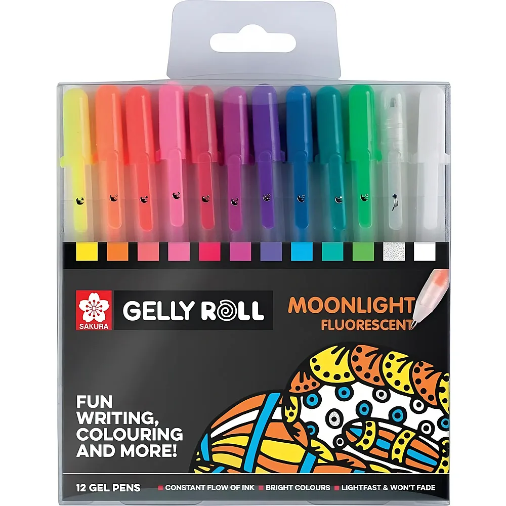 Sakura Gelschreiber Moonlight - 12 Teile - Farbe & Kreide