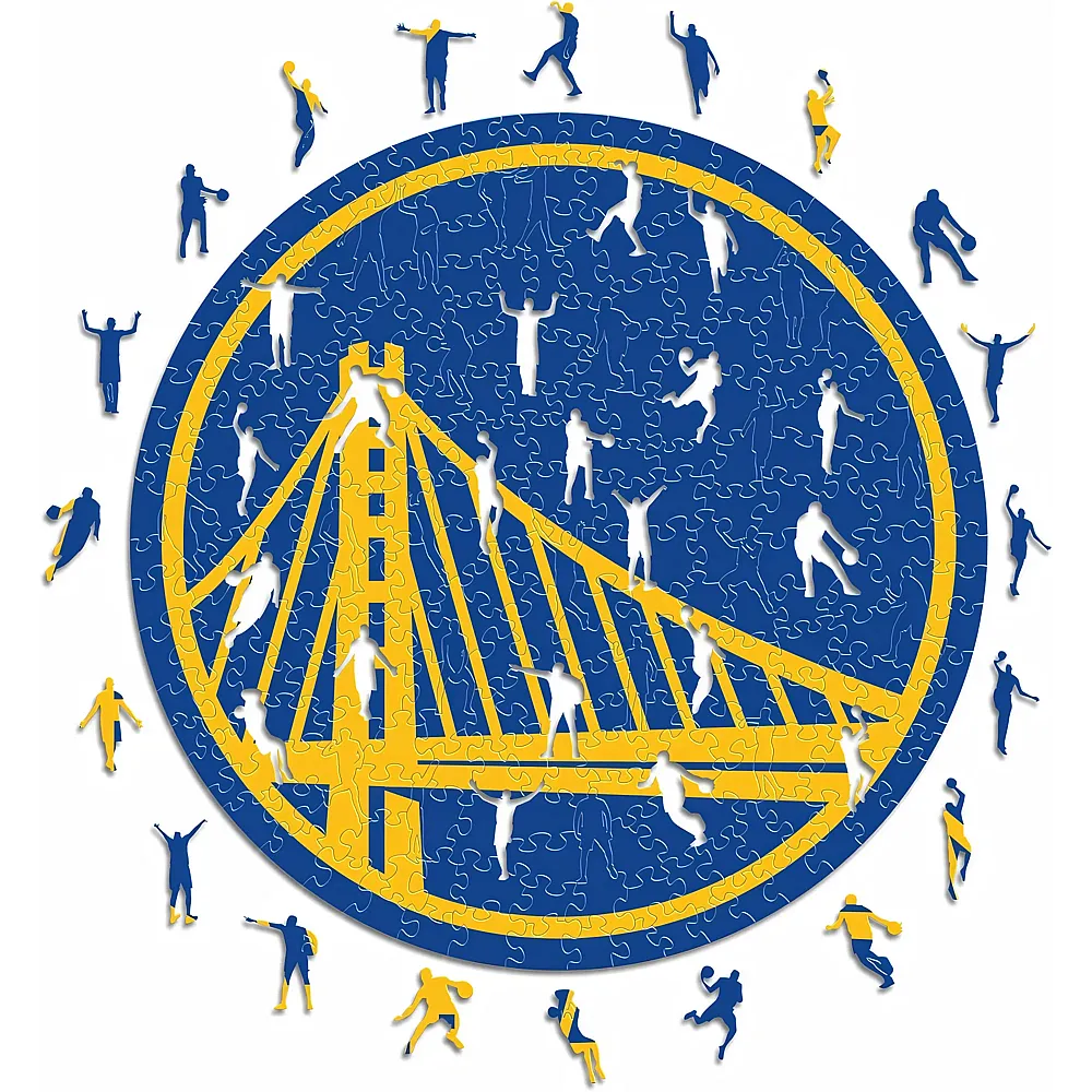 meinspielzeug - Iconic Puzzle NBA Golden State Warriors Logo 270Teile | Holzpuzzle