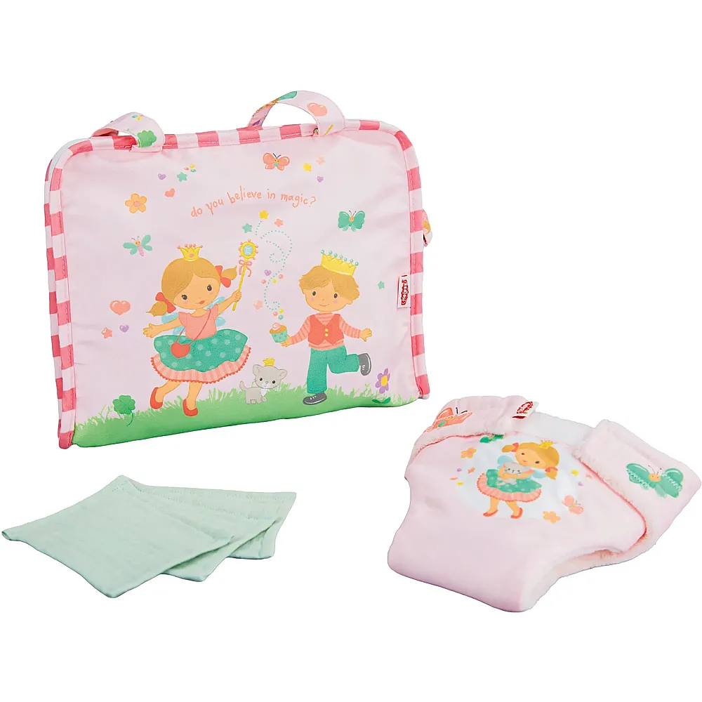 Heless Wickeltasche Prinzessin Emily Wickelunterlage, Stoffwindel,