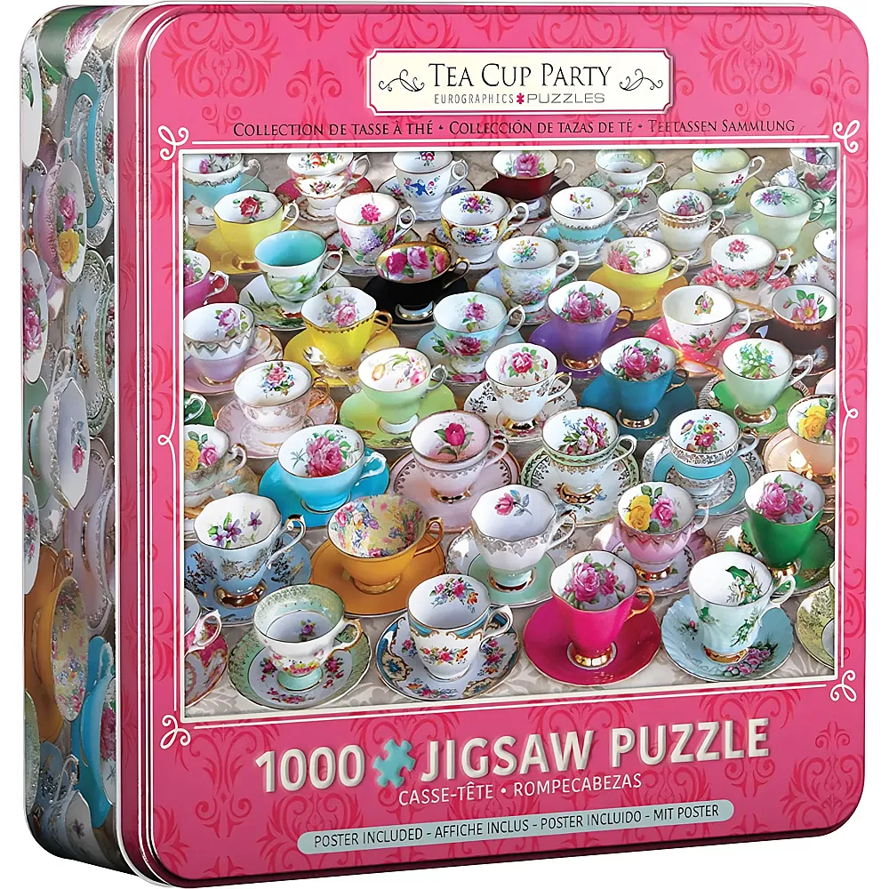 Eurographics Puzzle Tea Cup Party in Metalldose - 1000 Teile