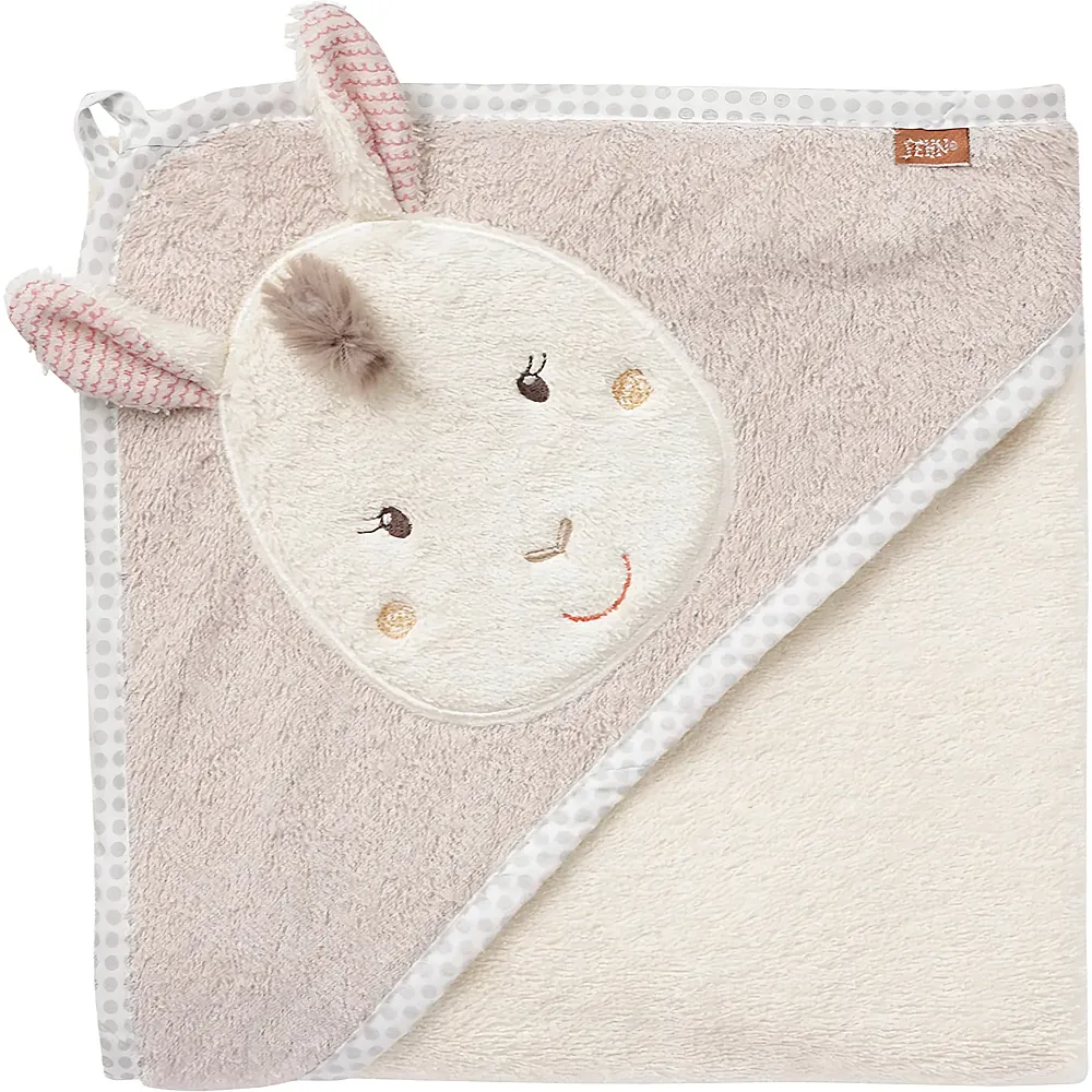 Fehn Kapuzenhandtuch Baby Lama - 80 x 80 cm | Badespielzeug