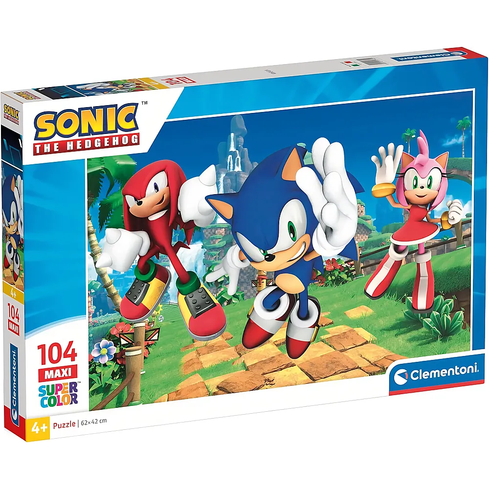 Clementoni Puzzle Supercolor Maxi Sonic - 104 Teile