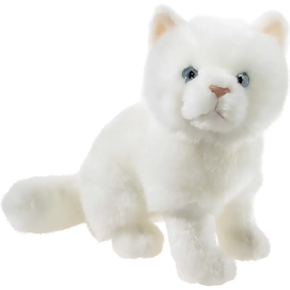 Heunec Misanimo Katze sitzend Weiss - 24 cm - Katzen Pl�sch