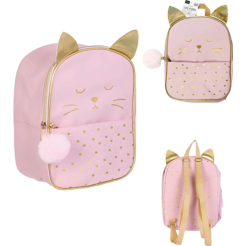 meinspielzeug - Sombo Rucksack Katze pink | Schule & Kindergarten