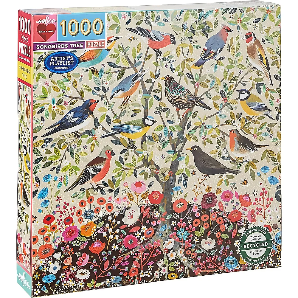 eeBoo Puzzle Songbirds Tree 1000Teile