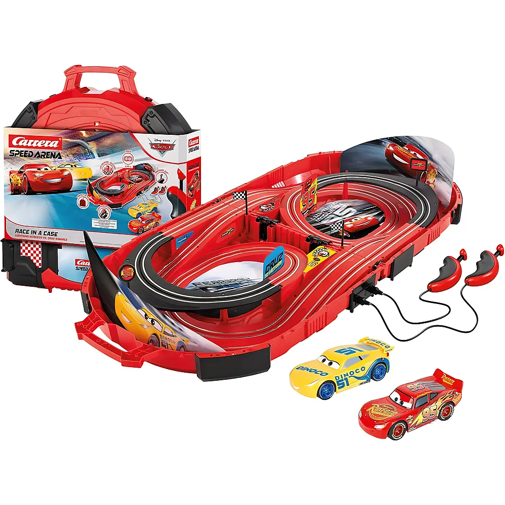 Carrera Speed Arena Race in a Case - Disney Cars 2.77m