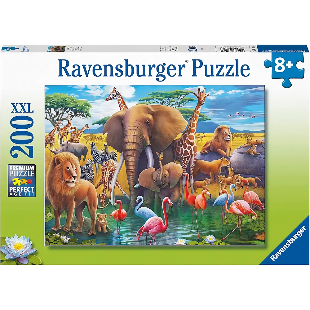 Ravensburger Puzzle Safari - Wildtiere am Wasserloch - 200 Teile