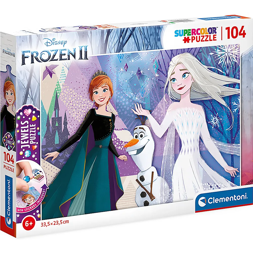 Clementoni Puzzle Supercolor Jewels Disney Frozen 2 104Teile