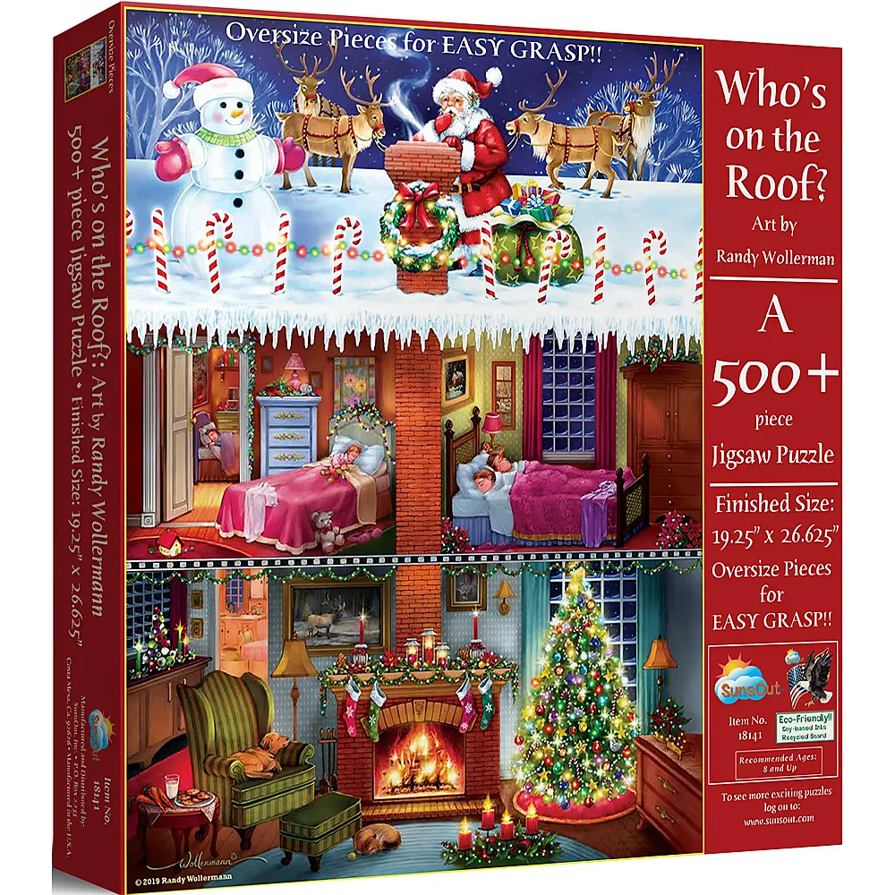 SunsOut Puzzle Randy Wollenmann Who's on the Roof - 500 Teile