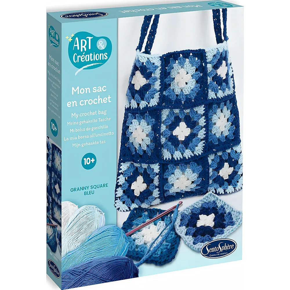 Sentosphere Art & Cr�ations Meine Blaue Patchwork-Tasche