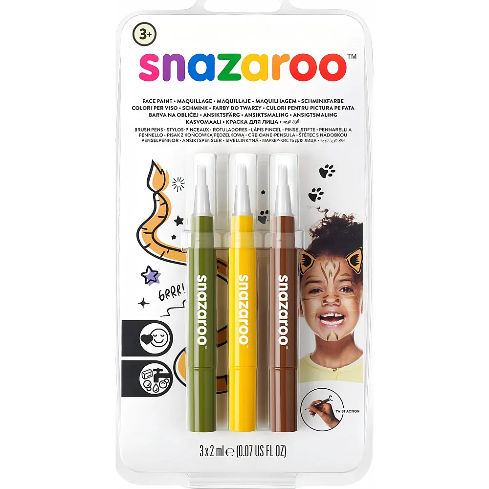 Snazaroo Pinsel Stift Set Nr. 4 Dschungel