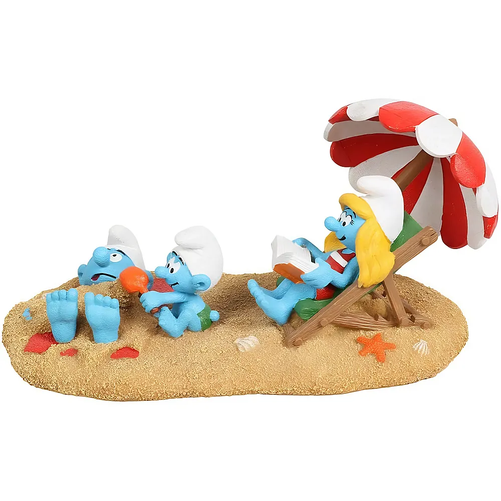 meinspielzeug - Aqua Della Schlumpfine und Baby Schlumpf am Strand Die Schl�mpfe | Lizenzfiguren