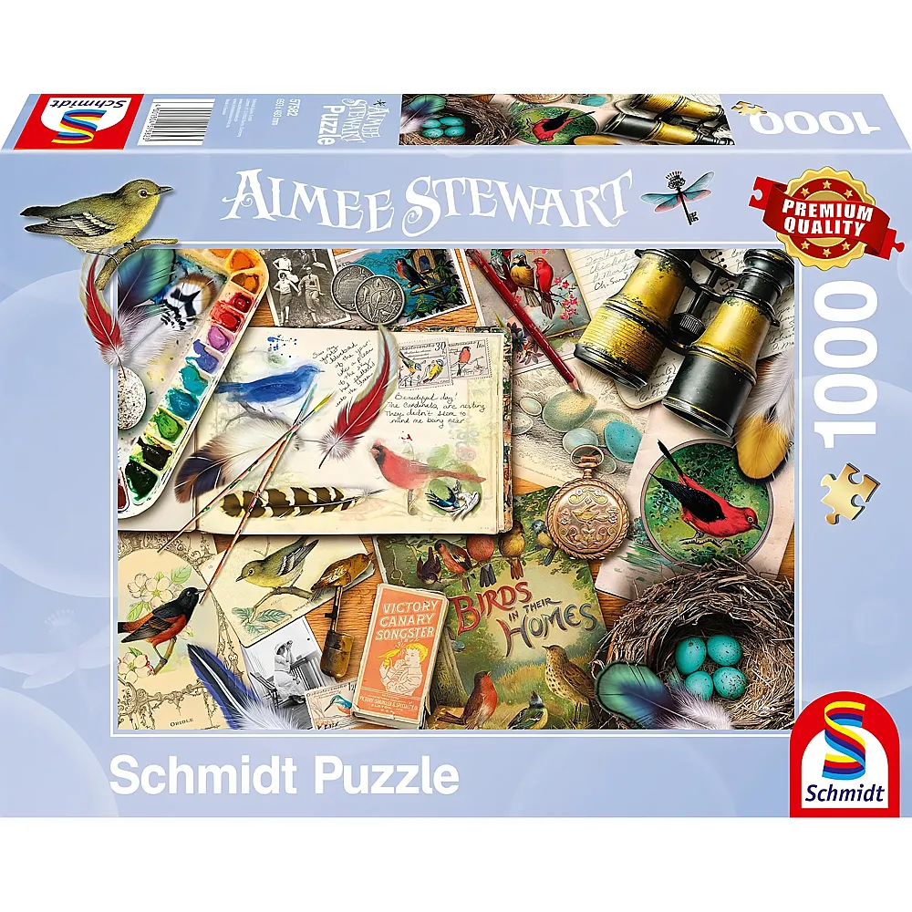 Schmidt Puzzle Aimee Stewart Aufgetischt: Vogelbeobachtung 1000Teile
