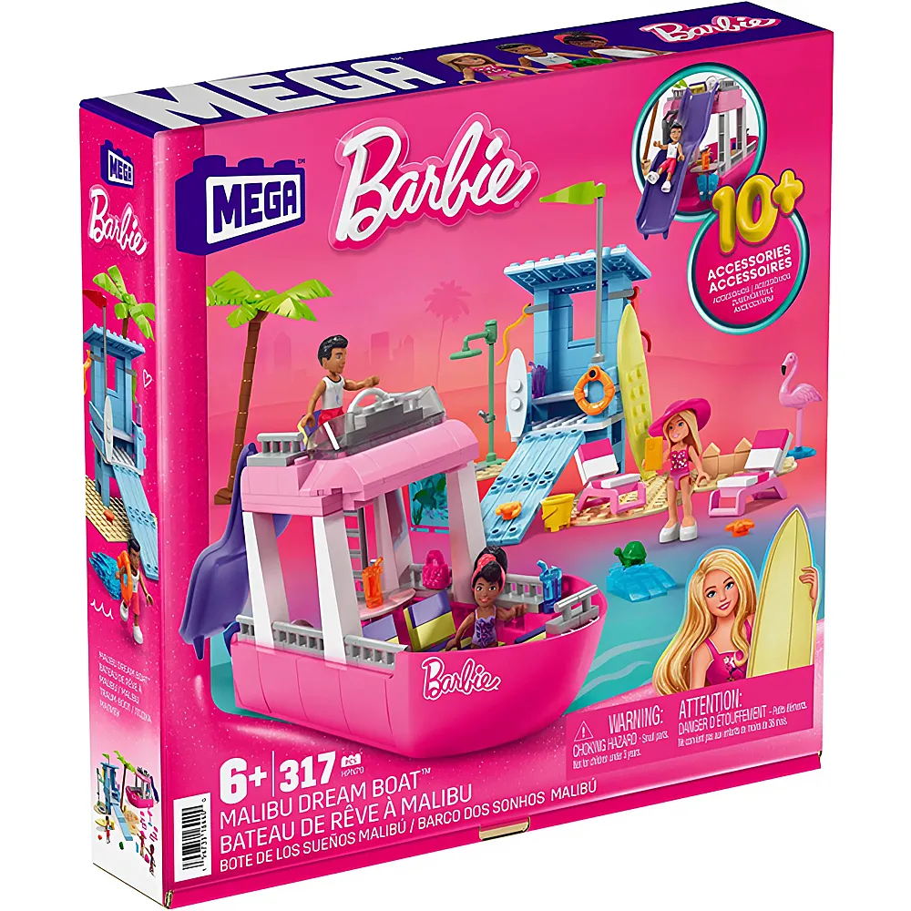 Mega Construx Barbie Traum-Boot 317Teile