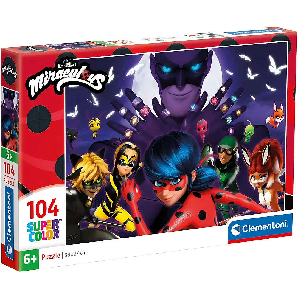 Clementoni Puzzle Supercolor Valutare in Miraculous 104Teile