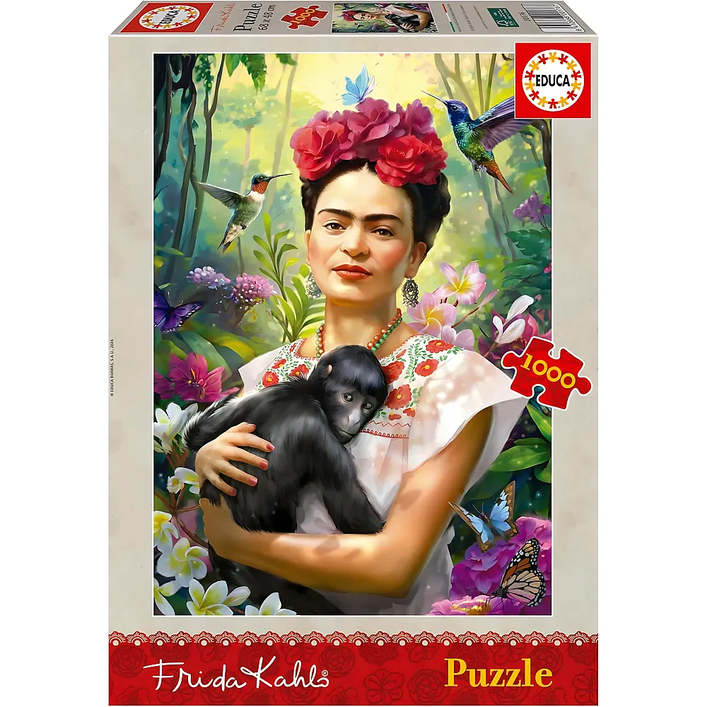 Educa Puzzle Frida Kahlo, Garten des Lebens 1000Teile