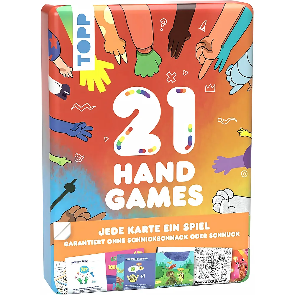 meinspielzeug - Frechverlag 21 Hand Games - Garantiert ohne Schnick, Schnack oder Schnuck - Deutsch | Spielesammlungen