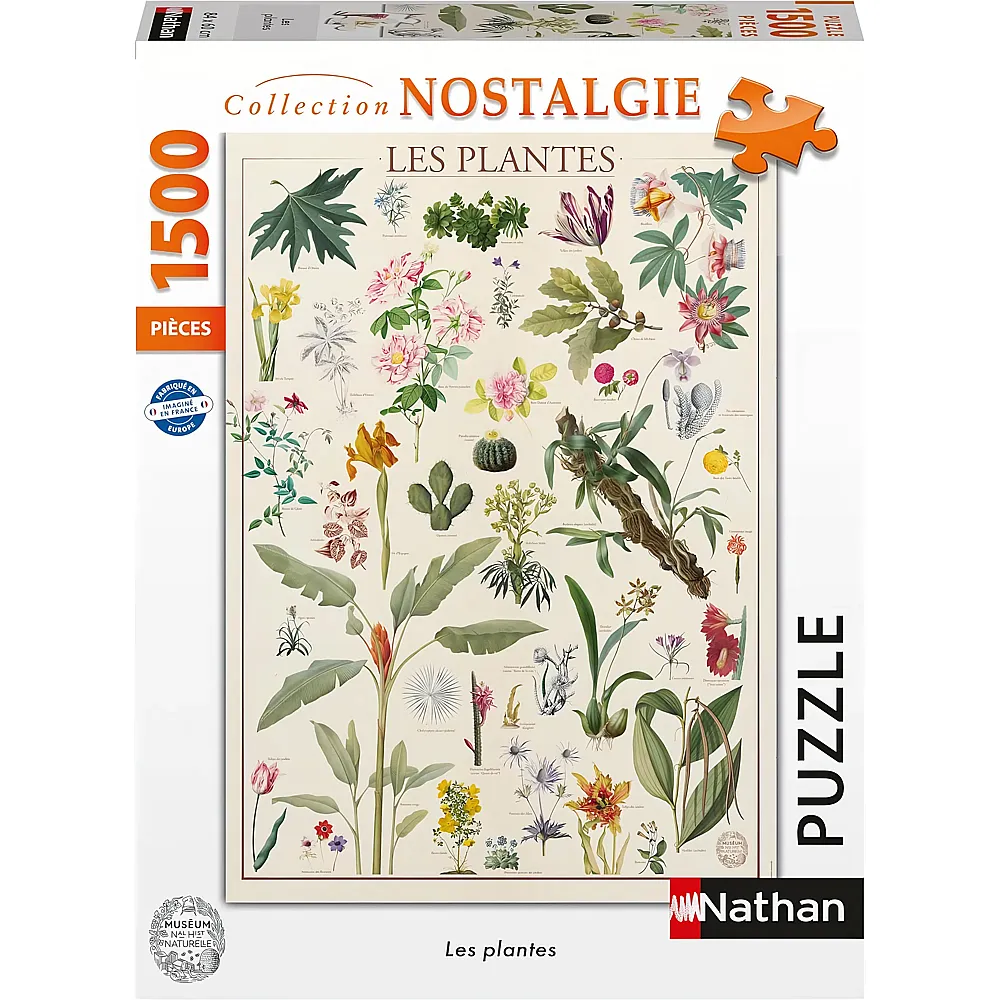 Nathan Puzzle Mus�um national d'Histoire naturelle - Pflanzen - 1500 Teile