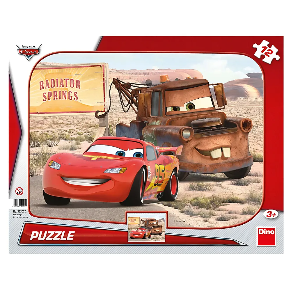Dino Puzzle Cars 3 - 12 Teile Disney Cars - Rahmenpuzzle