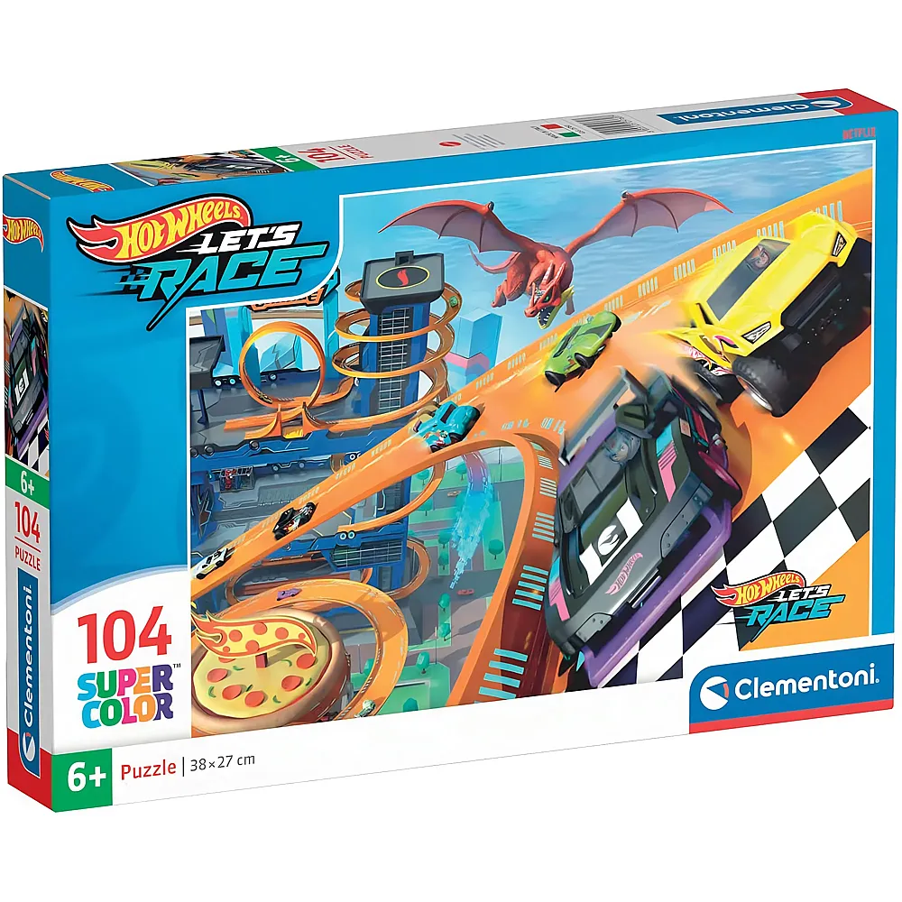 Clementoni Puzzle Supercolor Hot Wheels 104Teile