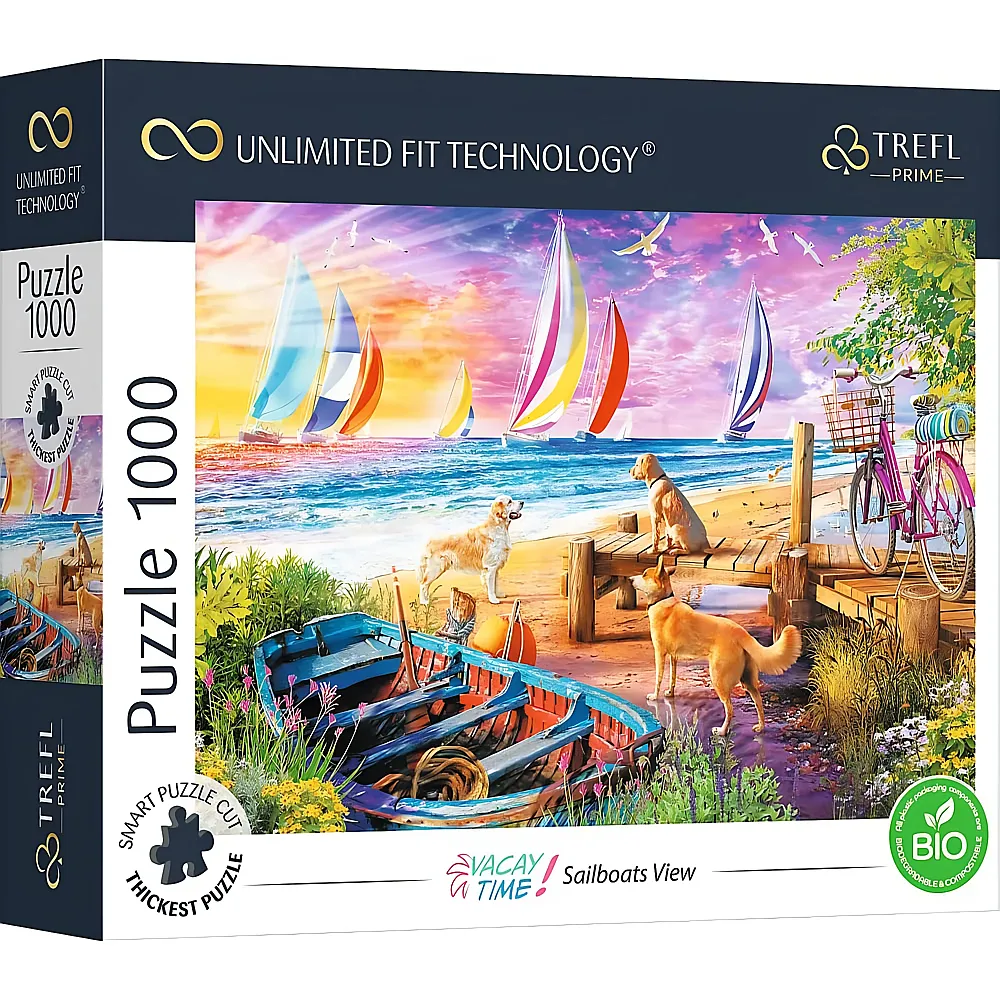 Trefl Puzzle Vacay Time Sailboats View - 1000 Teile