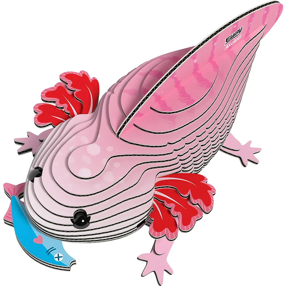 Eugy 3D Karton Figuren Axolotl