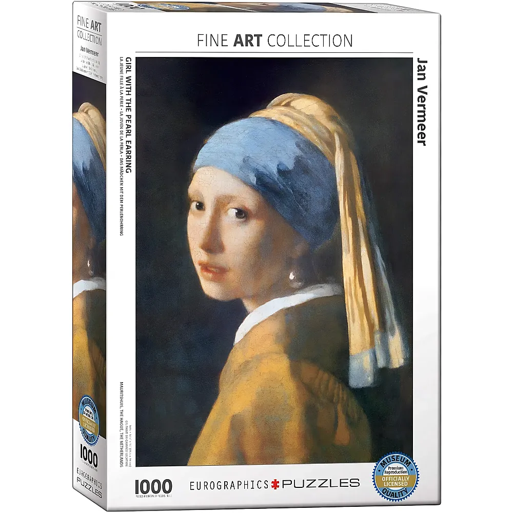 Eurographics Puzzle Fine Art Collection Vermeer Johannes: Das M�dchen mit dem Perlenohrring 1000Teile