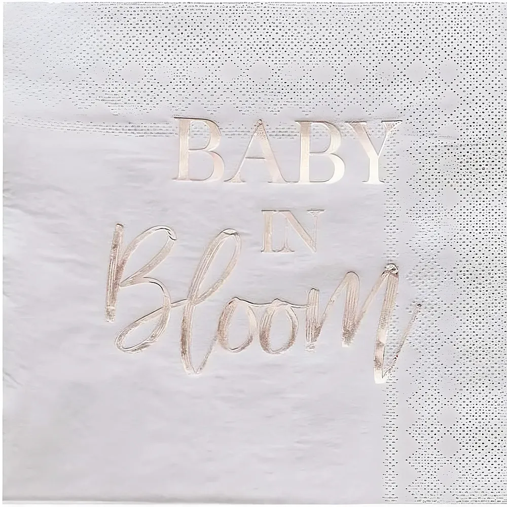 Gingerray Servietten Baby in Bloom Ros� Gold 16Teile